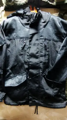 Костюм мужской летний (куртка, брюки) черный на флисе, синтепон Горка-5 96-100 - Авторота