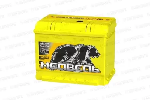 Аккумулятор 6СТ- 66 VLA Медведь Silver Ca/Ca (обратная полярность) - Авторота