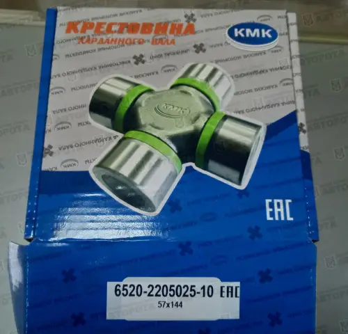 Крестовина для а/м КАМАЗ карданного вала (57х144) под стопорные кольца большое в сборе 6520-2205025-10 (КМК) - Авторота