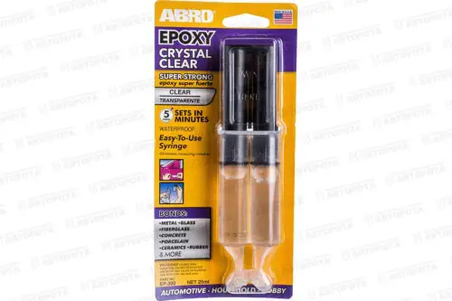 Клей эпоксидный ABRO 2-компонентный прозрачный (25мл) EP-300 - Авторота
