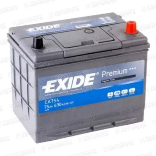 Аккумулятор 12В 75А/ч Exide Premium EA754 - Авторота
