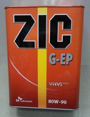 Масло трансмиссионное ZIC 80W90 G-EР GL-4 (трансмиссионное для мех. КПП)  (4л) - Авторота