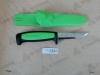 Нож Morakniv Basic 511, пластик. ручка черн. (зел. вставка)