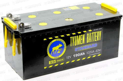 Аккумулятор 6СТ-190 L Тюмень-Лось STANDARD болт - Авторота