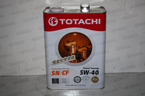 Масло моторное TOTACHI Grand Touring 5W40 SN/CF (синт.бенз/диз) (4л) - Авторота