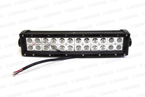 Фонарь автомобильный LED 72W 24 светодиода 34см 2-рядный комбо изогнутый ЛайтБар (балка) IP67 (redBTR) - Авторота