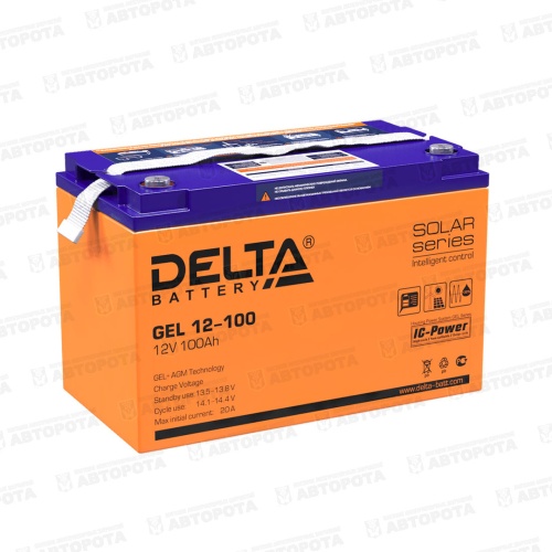 Аккумулятор 12В 100А/ч гелиевый GEL 12100 (Delta) - Авторота