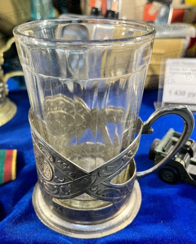 Подстаканник (мельхиор, скань)+ стакан (к-т) - Авторота