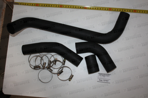 Патрубок радиатора ВАЗ с хомутом (комплект 4шт) 2107-1303010 - Авторота