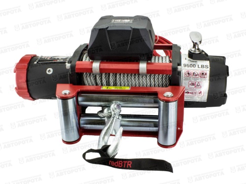 Лебедка автомобильная (12В) HUNTER 9,5 4310кг 265:1 (redBTR) - Авторота
