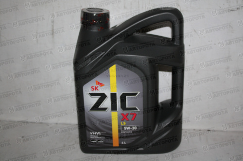 Масло моторное ZIC 5W30 Х7 LS (синтетическое для бензиновых, дизельных двигателей) (4л) - Авторота