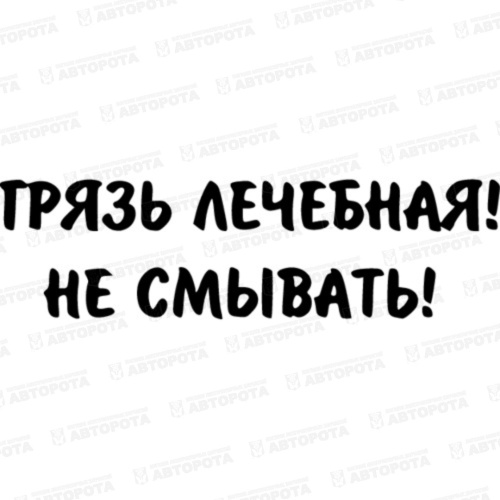 Наклейка "Грязь лечебная! Не смывать!"   40х5,5 - Авторота