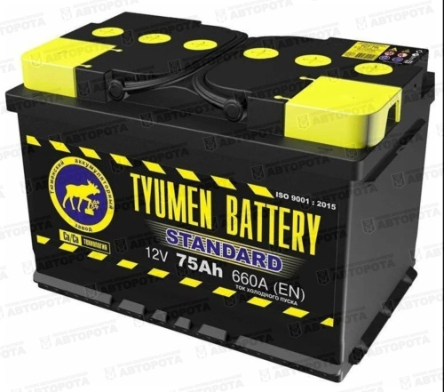 Аккумулятор 6СТ-75 Тюмень Battery (обратная полярность) - Авторота