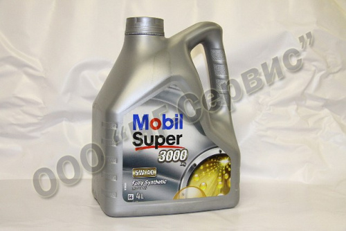 Масло моторное MOBIL SUPER 3000 Х1 5W40 (синт.бенз/диз)  (4л) - Авторота