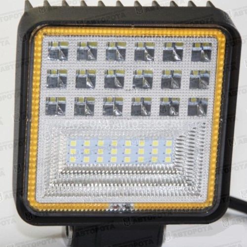 Фара дополнительная квадратная LED 42 светодиода ближний свет 126W Super Slim с поворотником - Авторота